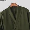 INCERUN Men Lapel Ruffled Splits Sleeve Casual Loose Party Blazer Coats
