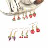Personalized Strawberry & Cherry Clavicle Necklace Set - Elegant Fruit Design