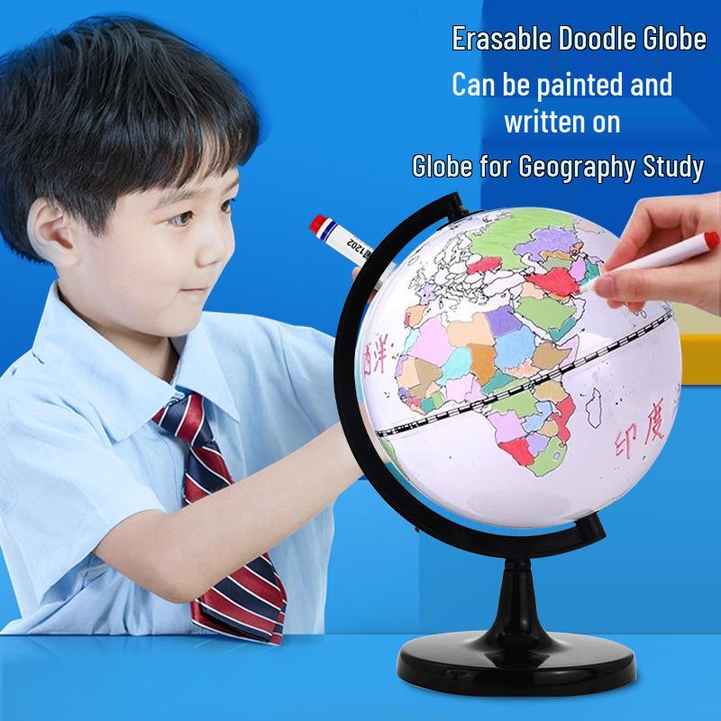 14.2CM High-Definition PVC Globe for Teaching and Ornamentation, Ideal for Middle School Students