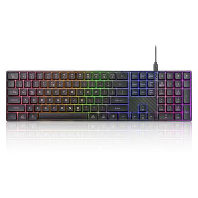 II Tastatur mit Hintergrundbeleuchtung Kabelgebunden Englisches Layout Scherenmechanismus-Tasten PERIBOARD-329