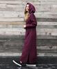 New Plus Size Knitted Hooded Fleece Dress with Pockets - Autumn/Winter Casual Fashion