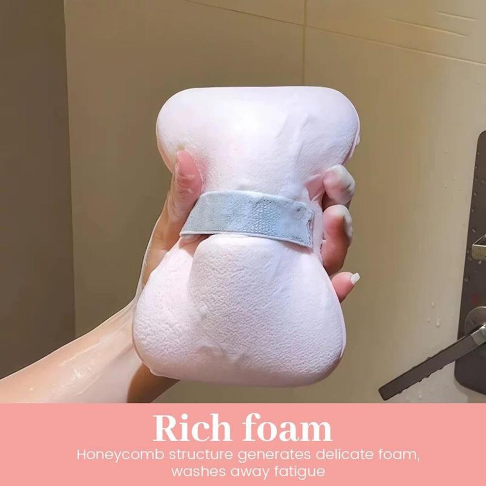 Bath Soap Sponge, Deep Cleansing Bath Tool Exfoliating Body Bath Sponge, with Soap Bag and Wristband, Unisex Bath Products
