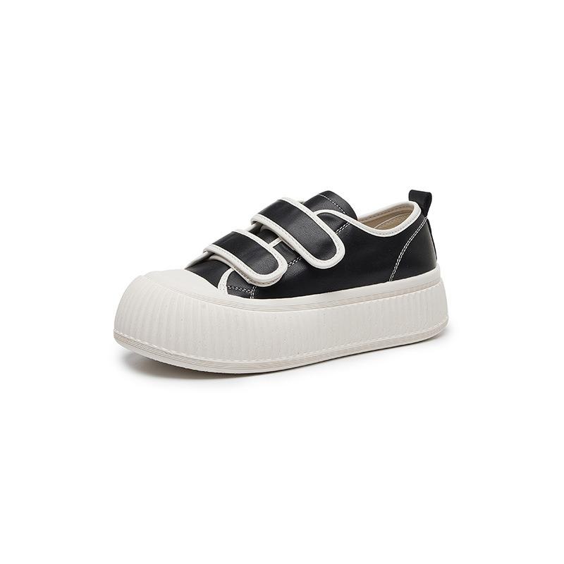 New Thick-soled Casual Shoes for Women Cute and Ugly Velcro Big-headed Shoes