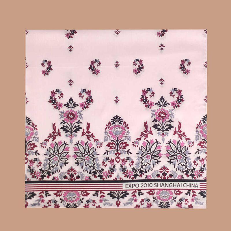 

Памятный платок Всемирной выставки, мочалка, подарок, шелковый шарф, большой платок, маленький платок, подарок Pink