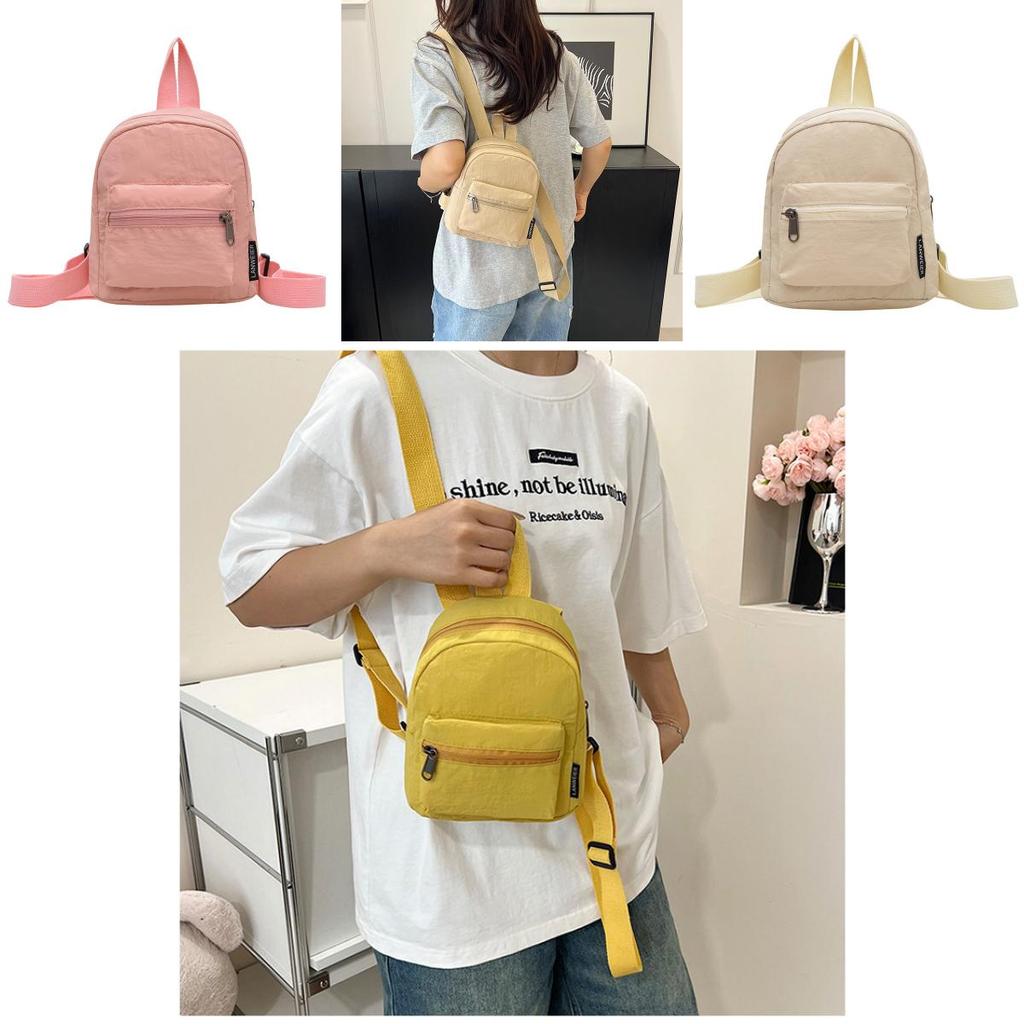 Minimalist Women Casual Small Backpack With Fabric For Daily Use