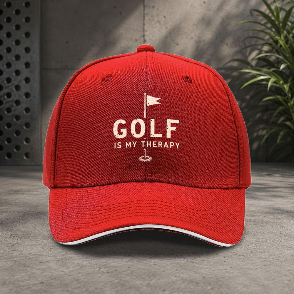GolfThemed Adjustable Baseball Cap for Unisex Women Lightweight Duckbill Hat with Toggle Closure Hand Washable
