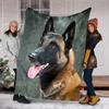 1PC Dog cute printed blanket, all season lightweight home office outdoor nap multifunctional blanket A9