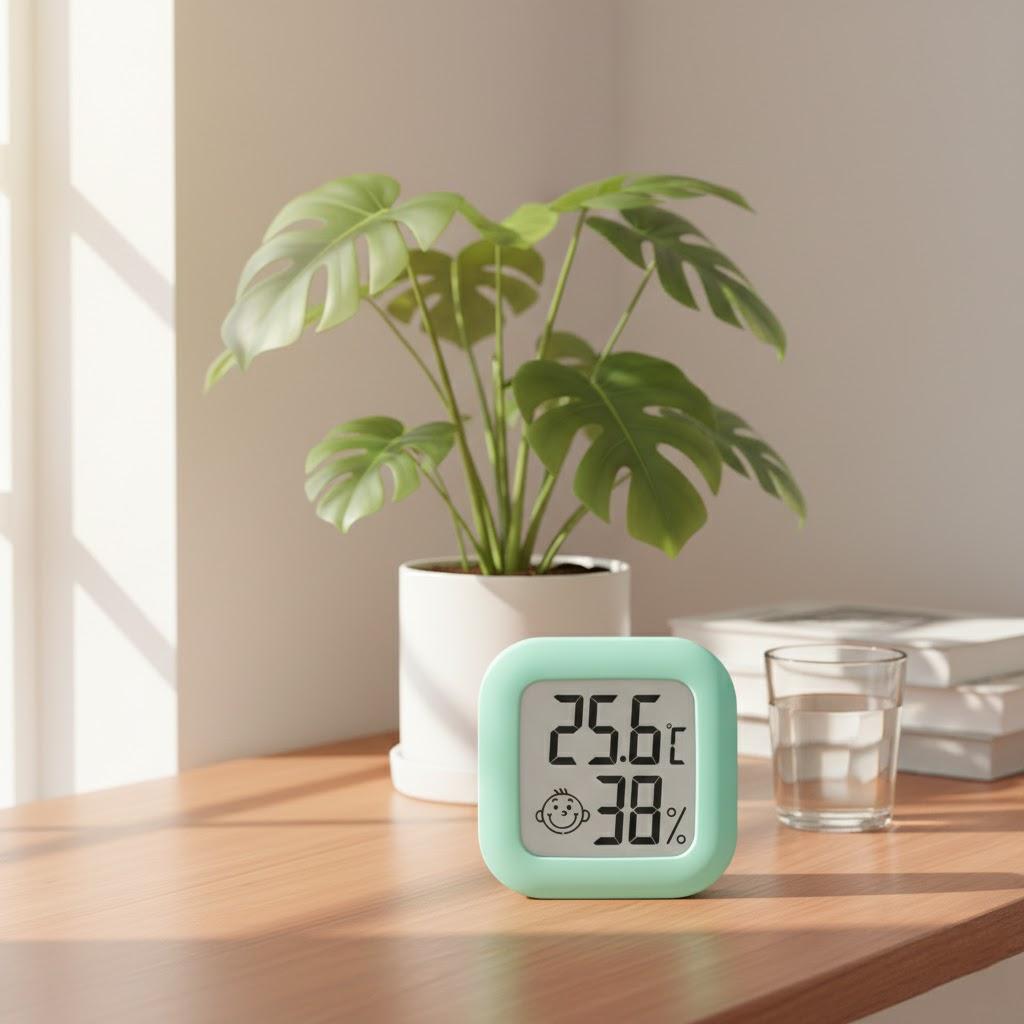 Highly Accurate Indoor Thermometer Wall Mounted Temperature Meter with Dry and Wet Display for Home Use