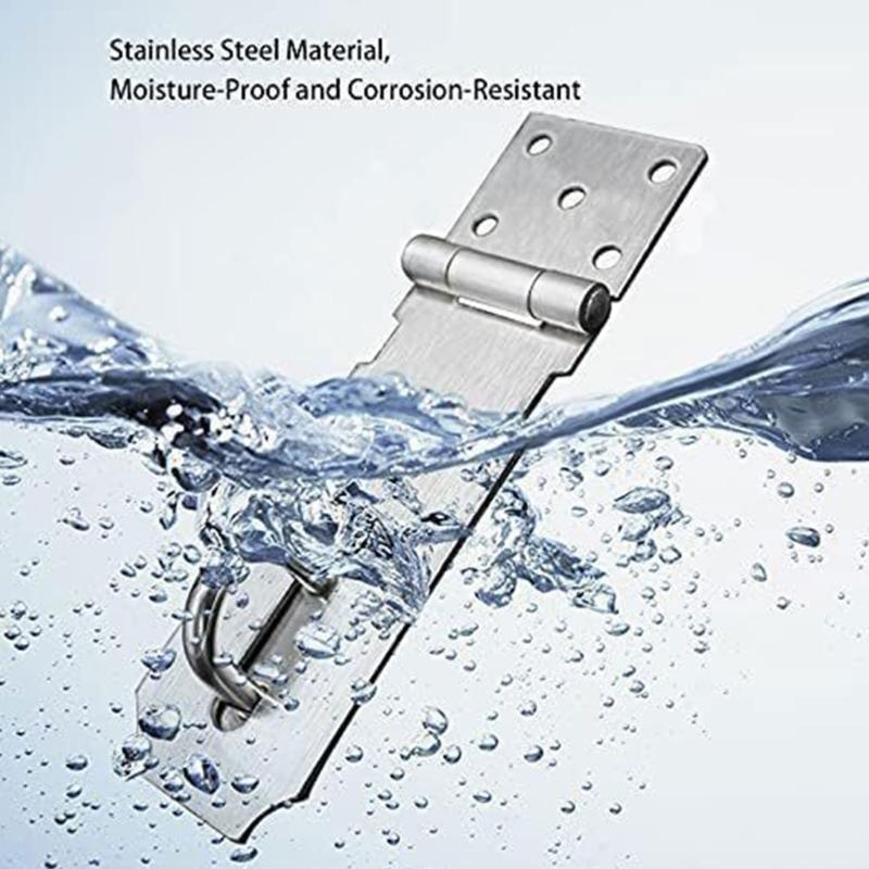 2 set Stainless Steel Shed Lock Hasp Long lasting Durability Door Padlock Hasp