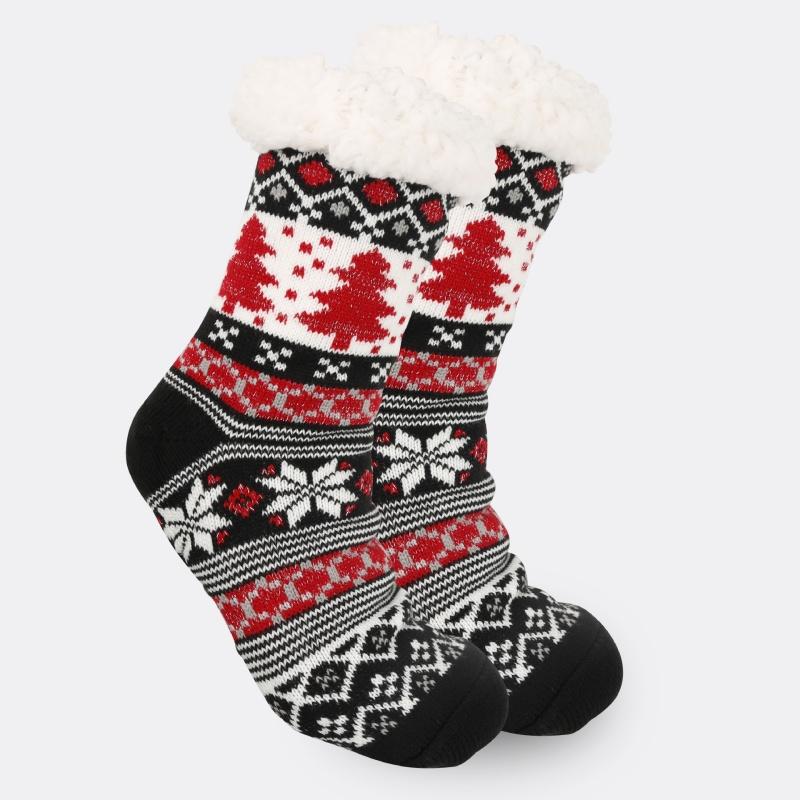 

Christmas Slipper Socks Women Fluffy Warm Winter Bed Socks Non-Slip Grippers 12