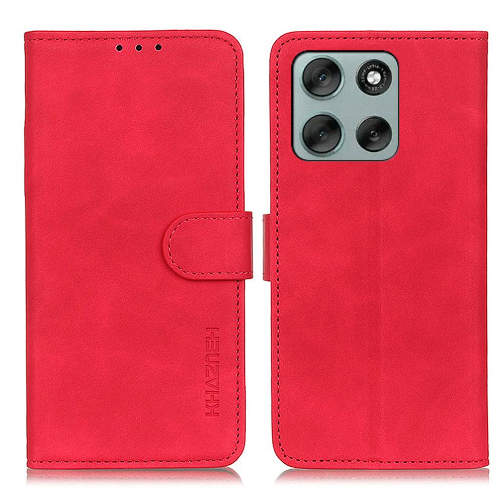 KHAZNEH For Motorola Moto G56 5G Case PU Leather Retro Texture Phone Cover