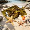 Custom Name Personalized AEK Athens FC Print Beach Towel, for Trip Camping Beach Party Home Decor, Birthday Gift for Family & Friends