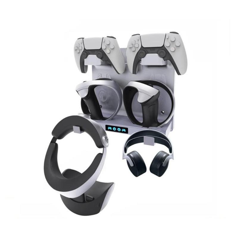 Controller Quick Charging Dock Stand for PS VR2 Headset Display Stand Headset Controller Storage Rack Accessories