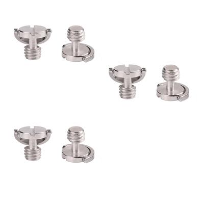 6pcs Flasher Holder Adapter Portable Screw Base High Hardness Tripod Screws Wear-resistant Rustproof Double-side Screw