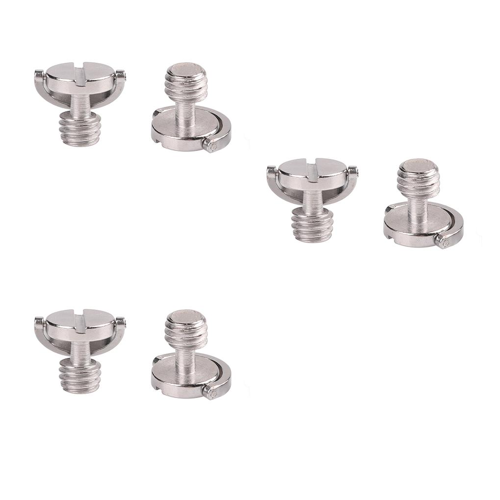 

6pcs Flasher Holder Adapter Portable Screw Base High Hardness Tripod Screws Wear-resistant Rustproof Double-side Screw