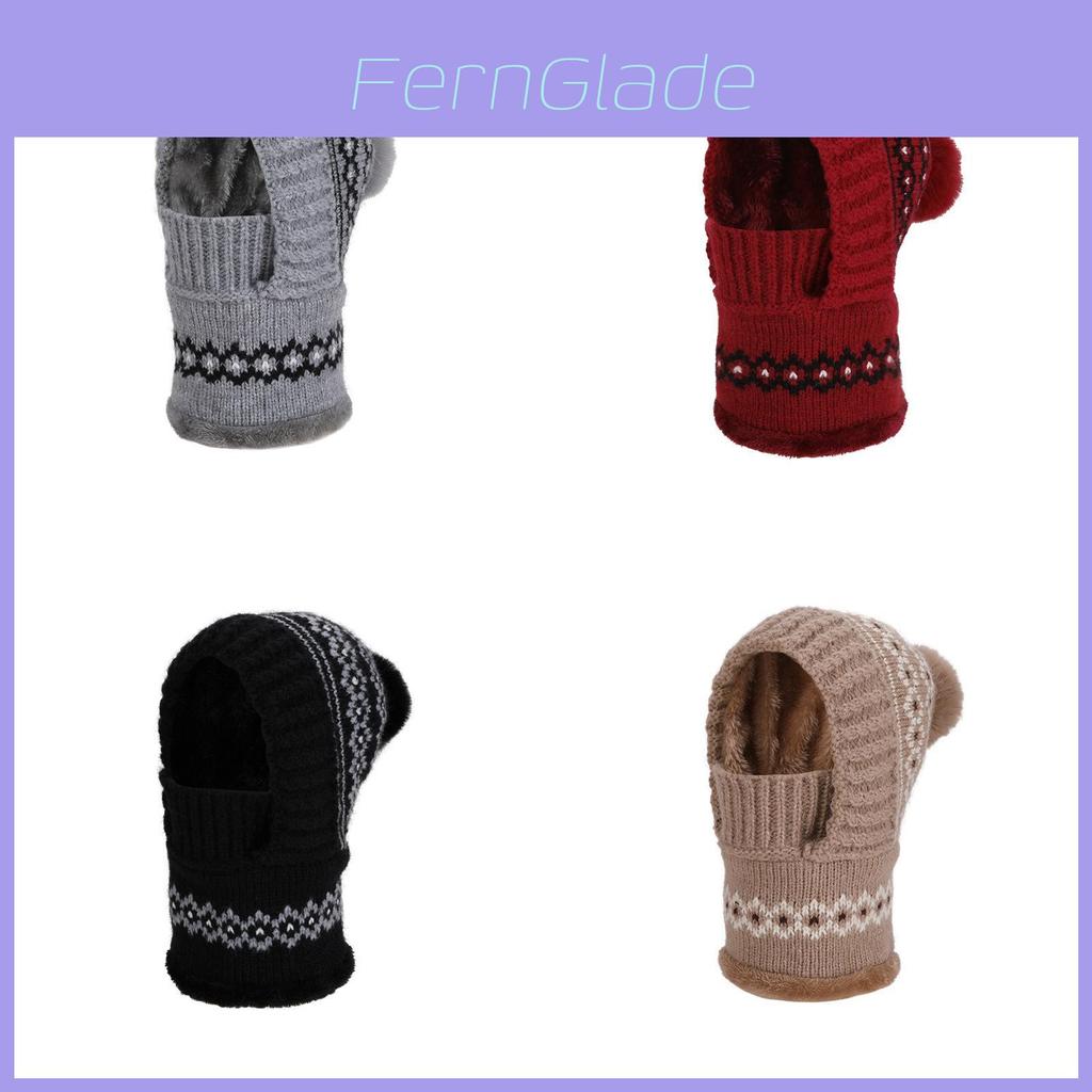 Acrylic Knit Hat With Face Mask And Ear Cover For Winter Warmth And Wind Protection
