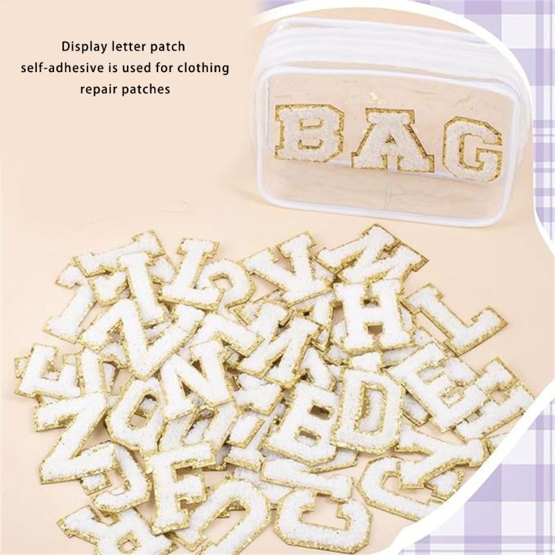 1 Set Letter Embroidered Patches A-Z Varsity Letter Sticker Letter Patches Repair Patches Sewing Patches for Clothes Bag