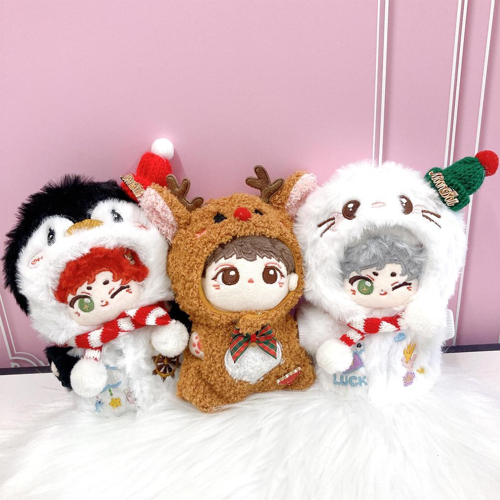 Fluffy Christmas Kigurumi for 10cm Penguin Plush Kigurumi Otaku Doll Kpopdoll Costume Clothes, Accessories, Activities, Mascot, [Used]