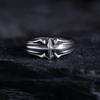 Retro “Astral” Star Adjustable Open Ring For Men Silver-plated Copper Punk Gothic Edgy  Trendy Accessories Unisex Gift