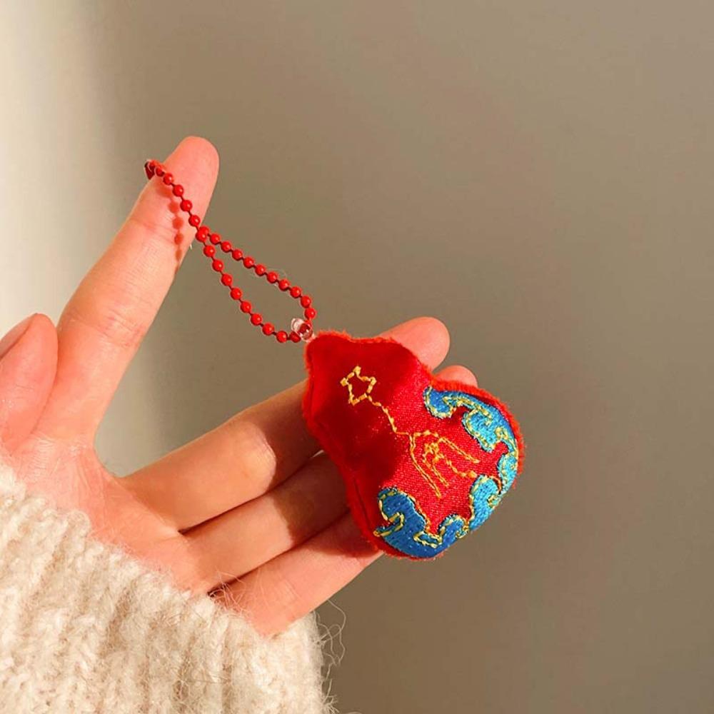 Lion Dance God of Wealth Pendant Cartoon Chinese New Year Keyring  Festive Decor