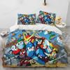 3D Rockman Megaman Game Cartoon Bedding Set Duvet Cover Full Queen King Size Pillowcase Bed Print Aldult Kid Bedroom Single Twin