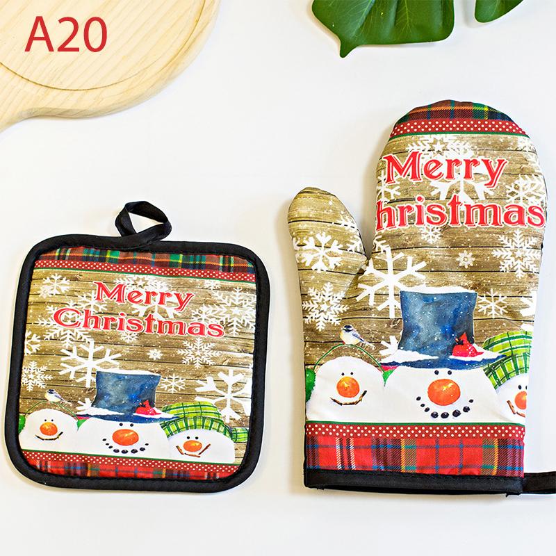 Cotton Fashion Kitchen Pad Cooking Microwave Baking BBQ Oven Potholders Oven Mitts Kitchen Gloves Mitts