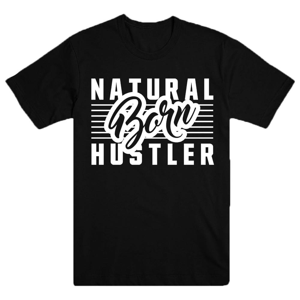 Natural Born Hustler Tee; Retro 90s Hip Hop Style; Street Money Graphic Unisex T-Shirt XXXL