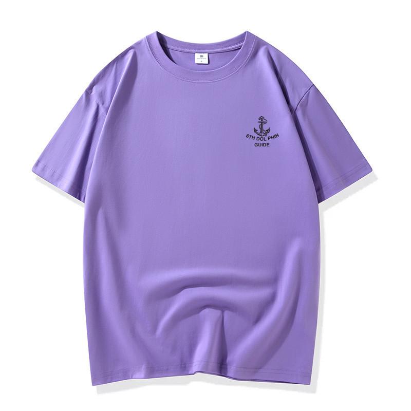 Men Summer Loose Short Sleeve Letter Printed Pullover Brathable Cotton T-shirt