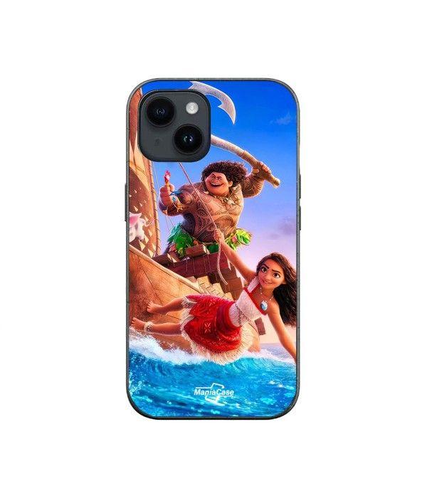 Coque de téléphone - Disney - Iphone 13 - Souple - Silicone - Vaiana Maui schwarz
