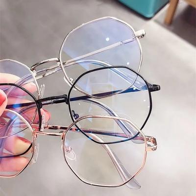Koreanische Mode Anti Blaulicht Runde Brille Ultraleichter Metallrahmen Anti-Müdigkeit Damen Vintage Augenschutz Einfache Brille