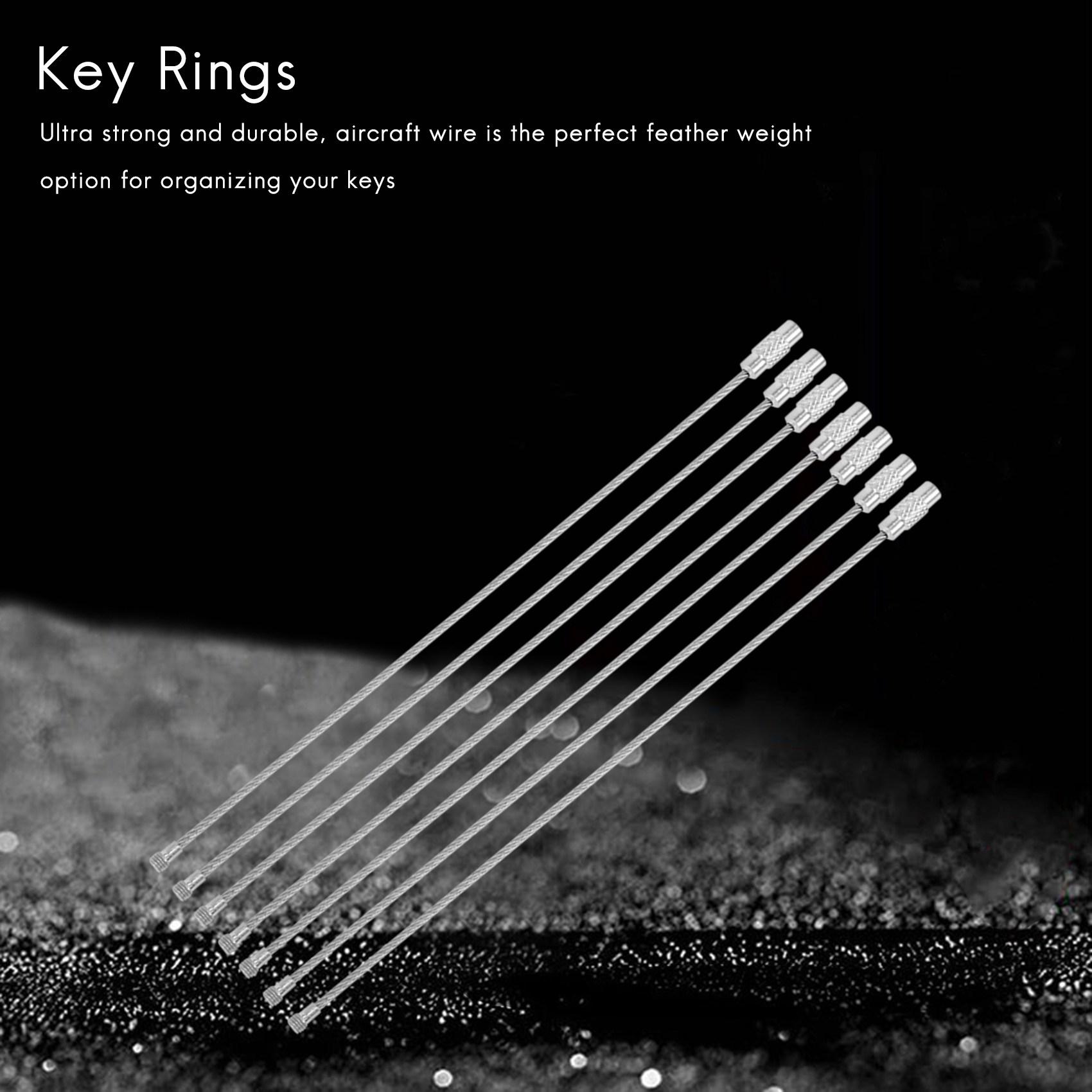 

BHBL 30pcs Stainless Steel Screw Locking Wire Keychain Cable Key Rings Outdoor Accessory China Mainland