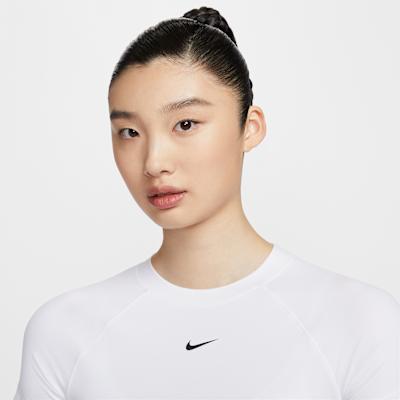 Nike PRO DRI FIT Raglan Sleeve T Shirt Women's White