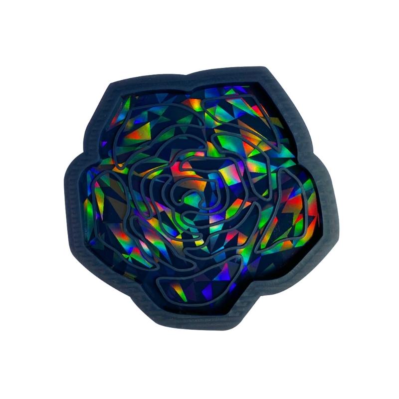 Holographic Coaster Mold Flower Silicone Coaster Molds Cup Mat Mold Epoxy Casting Mold for Resin Coaster Home Decors