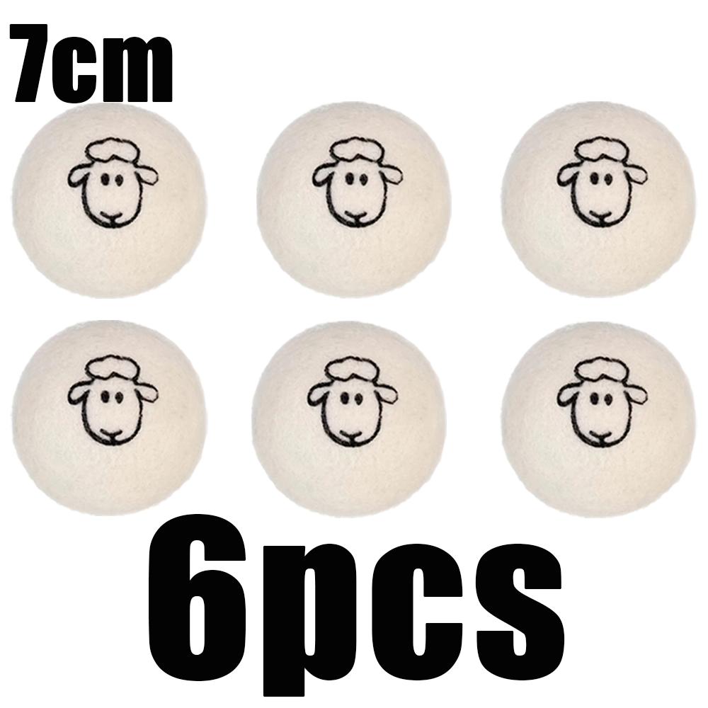 1-12Pcs Wool Dryer Balls 5/7cm Reusable Natural Fabric Softener  Home Wrinkle Reducer Washing Machine Cleaning Supplies Gadget