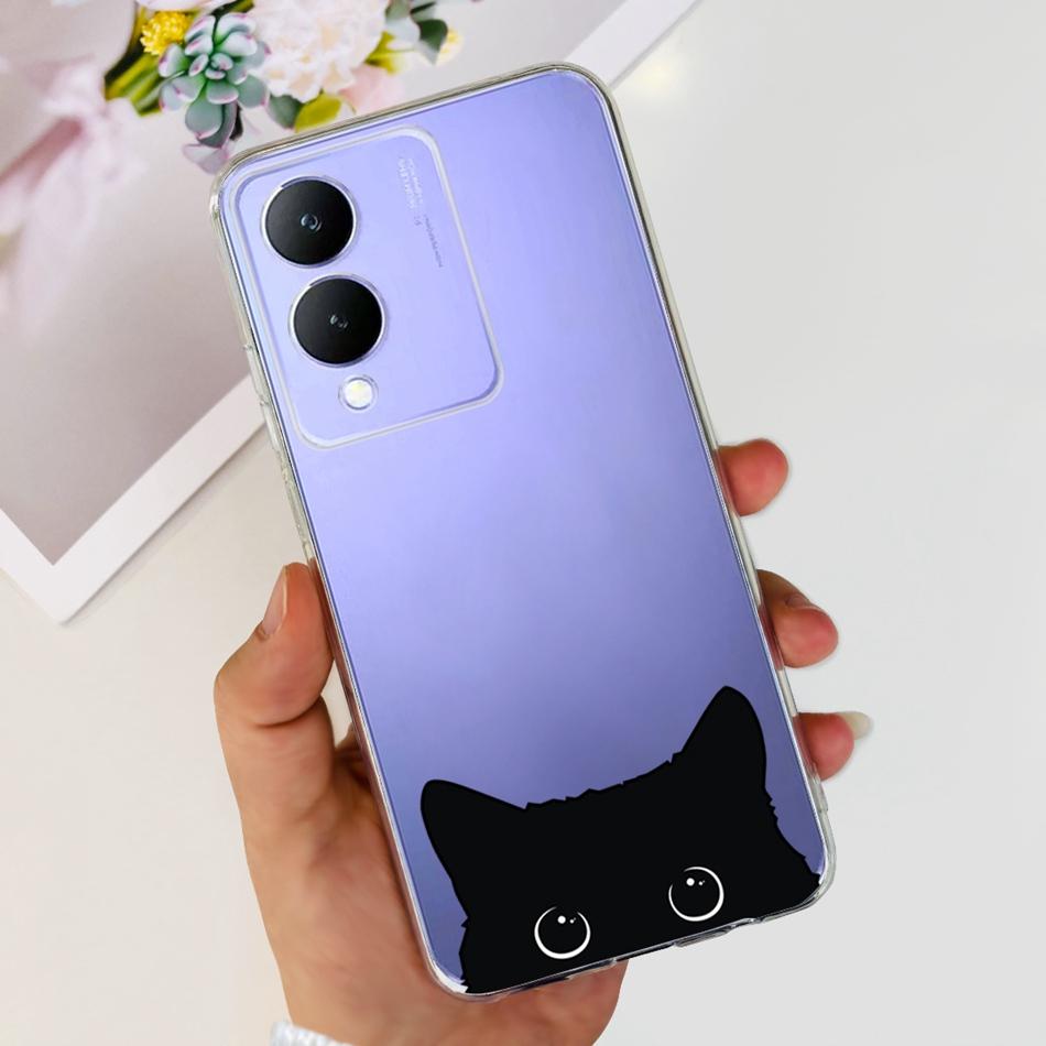 For Vivo Y17s Case 2023 Elegant Pattern Soft Silicone TPU Phone Back Cover For Vivo Y17s 4G VivoY17s Y 17S Bumper
