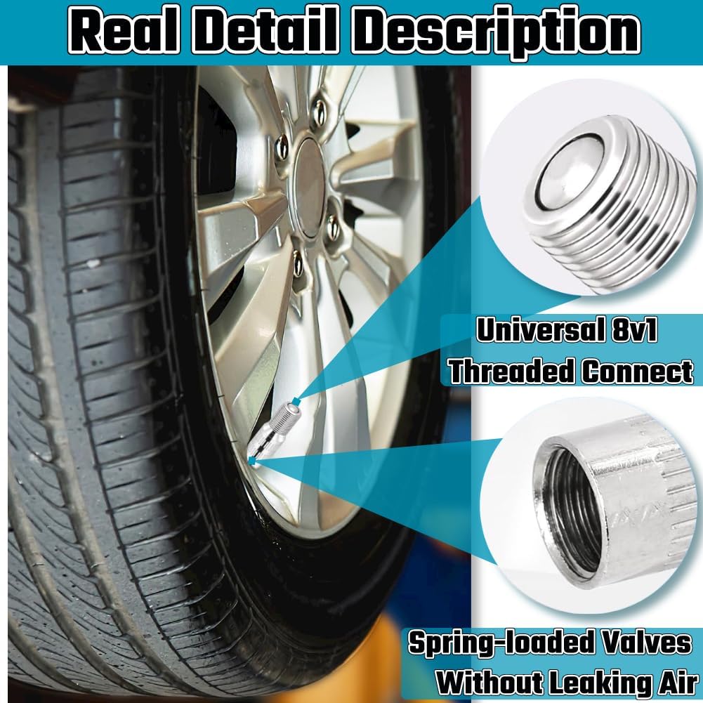 Valve Stem Extension 4Pcs 39Mm, Tire Valve Extension Valve Stem Extenders Tire Valve Extenders Brass Tire Stem Extension Wheel Tire Cap Extender