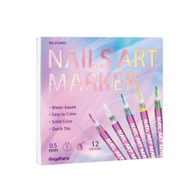 Cross-border Hot Selling Soft Tip Fine Tip DIY Nail Art Graffiti Acrylic Paint Pen