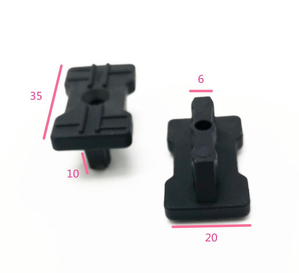 WPC Flooring T-Shaped Plastic Clip with Stainless Steel 6mm Screw Wood-Plastic Fastener