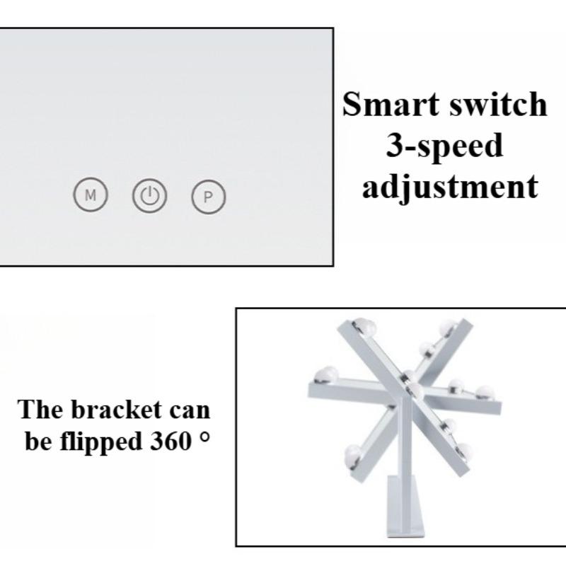 Smart Makeup Mirrors Adjustable Desktop Fill Light Led Mirrors with Magnetic Attraction Magnifying Glass Bedroom Decorations