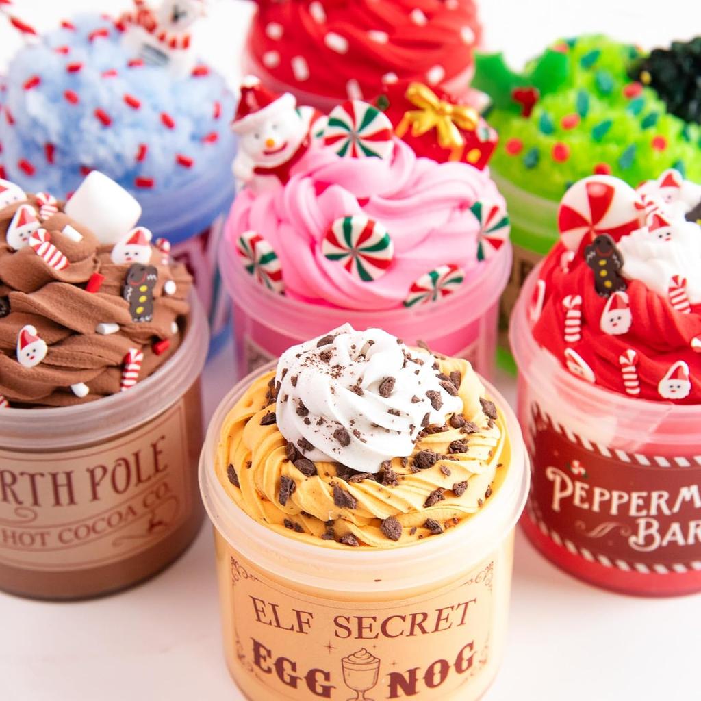 Advent Calendar 2025-24 Days of Slime and Charms Kit - Christmas Countdown Calendars Gifts for Girls Boys Kids Teens Toddlers