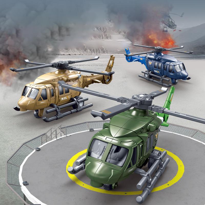Topmix Boys Army Green Helicopter Toy Kids Aviation Playset Ornament Aviation Toy Aircraft For Children Airplane Model For Holiday Present Girls