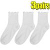 2-20pcs Women Spring and Autumn Stocking Pure Cotton Edge Stacked Socks Ins Trendy White Non Legging Sweating Socks