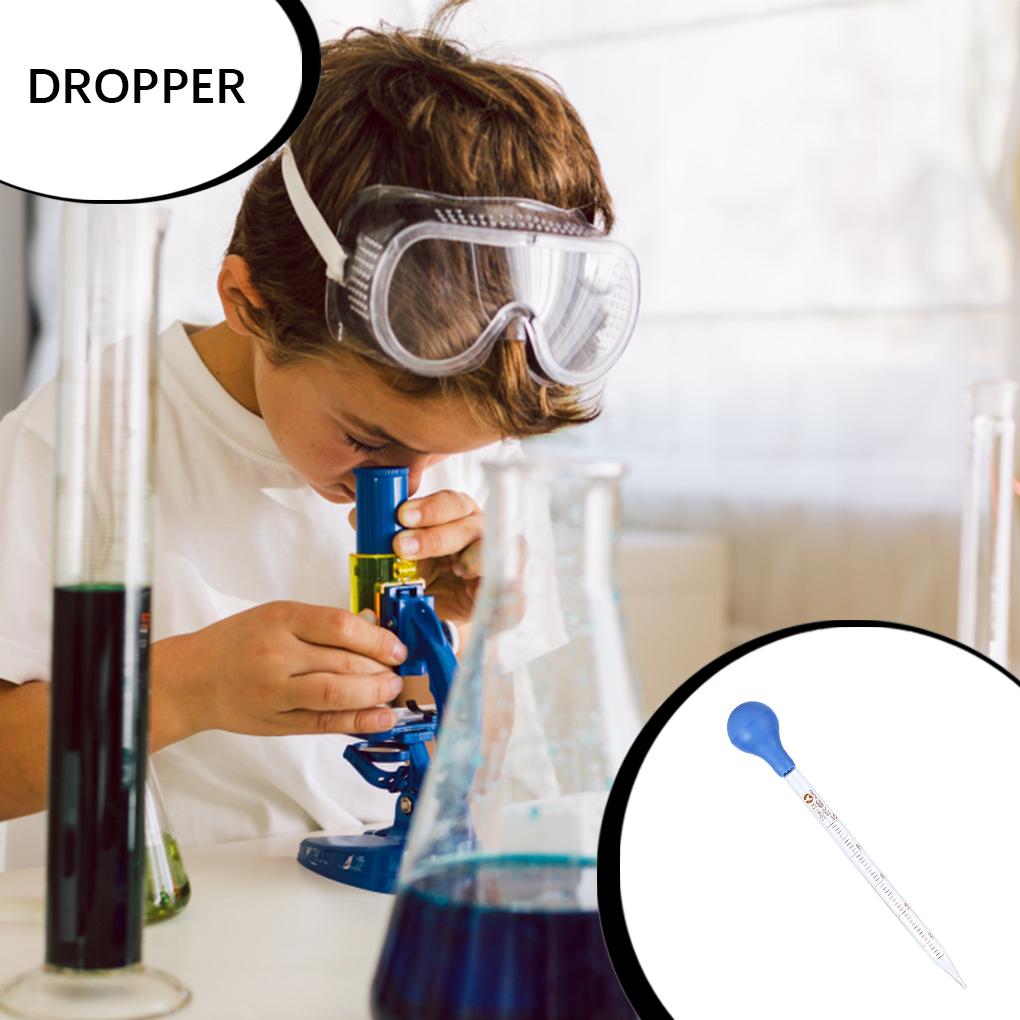 Dikke Glazen Druppelaar Test Essentiële Oliën Overbrengen Rubberen Dop Schaal Pipet 1/2/3/5/10ml School Laboratorium Druppeltube