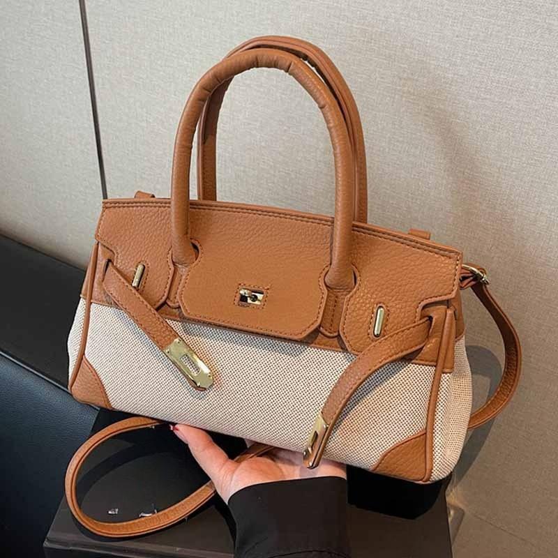 Módní a Niche Ruční Lehký Luxusní Barevně Blokovaný Kelly Bag, Jednoramenná Crossbody Taška