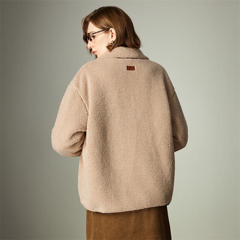 Chuyu Women's Reversible Cartoon Embroidered Plush Jacket