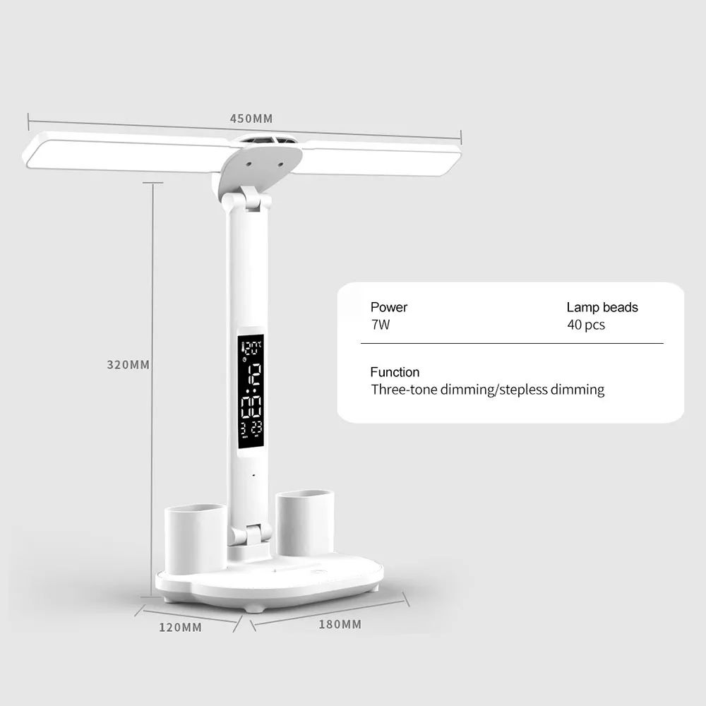 Night Light LED Desk Lamp Eye Protection Desk College Student Nightlights USB Learning Dormitory Bedroom Bedside Reading