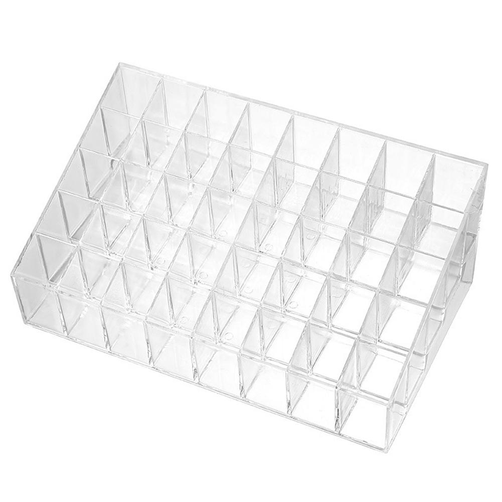 

1pc 36/40 Grids Transparent Lipstick Storage Boxes Makeup Organizer Box Supplies For Storing Makeup Jewelry Accessories