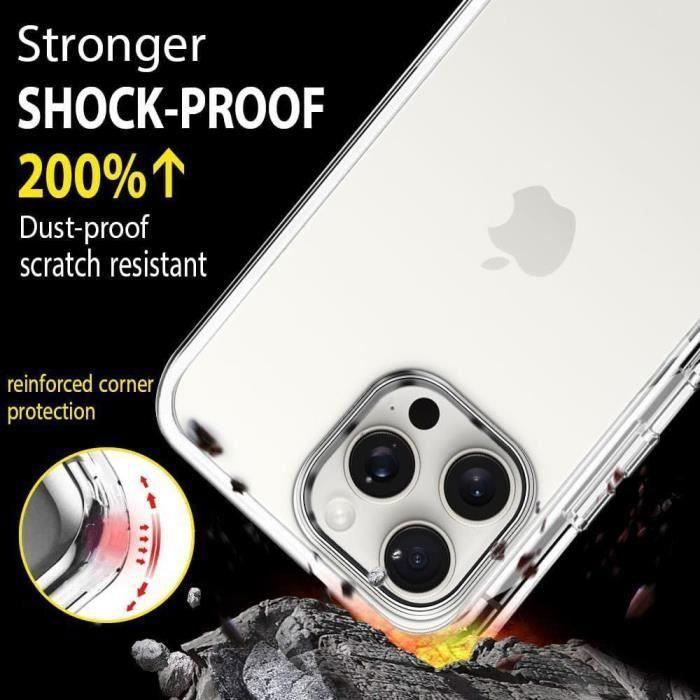 Coque de protection - BOOLING - pour iPhone 16 Pro - Silicone Souple - PC Rigide - Transparent