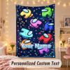 Custom Personalized Tapestry,Among Us Print Custom Name Text Wall Art Hanging for Bedroom