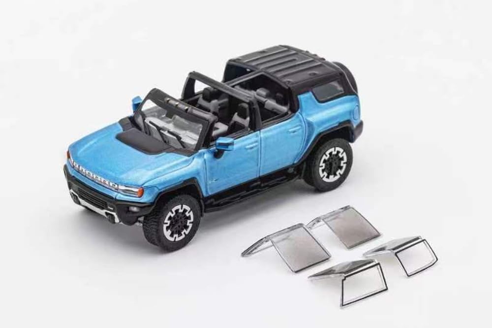 Gaincorp Products 1/64 Scale GMC Hummer EV SUV (LHD) Blue, Finished Model, KS049-361